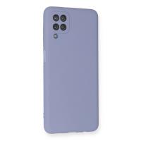 Newface Samsung Galaxy A12 Kılıf Nano içi Kadife Silikon - Lila
