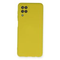 Newface Samsung Galaxy A12 Kılıf Nano içi Kadife Silikon - Sarı
