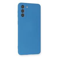 Newface Samsung Galaxy S21 Plus Kılıf Nano içi Kadife Silikon - Mavi