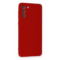 Newface Samsung Galaxy S21 Plus Kılıf Nano içi Kadife Silikon - Kırmızı