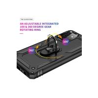 Newface Samsung Galaxy A72 Kılıf Sofya Yüzüklü Silikon Kapak - Siyah