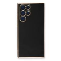 Newface Samsung Galaxy S22 Ultra Kılıf Volet Silikon - Siyah