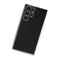 Newface Samsung Galaxy S22 Ultra Kılıf Volet Silikon - Siyah