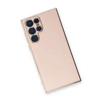 Newface Samsung Galaxy S22 Ultra Kılıf Volet Silikon - Pembe