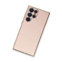 Newface Samsung Galaxy S22 Ultra Kılıf Volet Silikon - Pembe