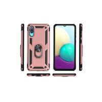 Newface Samsung Galaxy A02 Kılıf Sofya Yüzüklü Silikon Kapak - Rose