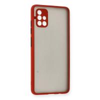 Newface Samsung Galaxy A51 Kılıf Montreal Silikon Kapak - Kırmızı