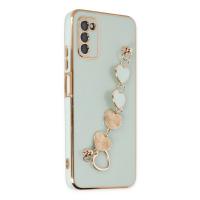 Newface Samsung Galaxy A03S Kılıf Esila Silikon - Su Yeşili