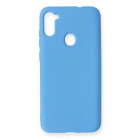 Newface Samsung Galaxy A11 Kılıf Nano içi Kadife Silikon - Mavi