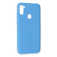 Newface Samsung Galaxy A11 Kılıf Nano içi Kadife Silikon - Mavi