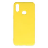 Newface Samsung Galaxy A10S Kılıf Nano içi Kadife Silikon - Sarı