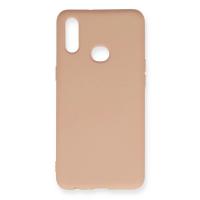 Newface Samsung Galaxy A10S Kılıf Nano içi Kadife Silikon - Pudra