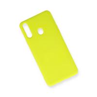 Newface Samsung Galaxy A20S Kılıf Nano içi Kadife Silikon - Sarı