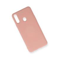 Newface Samsung Galaxy A20S Kılıf Nano içi Kadife Silikon - Pudra