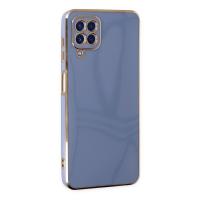 Newface Samsung Galaxy A12 Kılıf Volet Silikon - Mavi