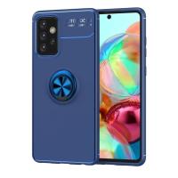 Newface Samsung Galaxy A72 Kılıf Range Yüzüklü Silikon - Mavi