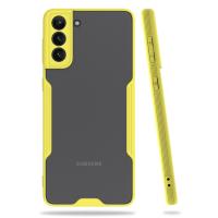 Newface Samsung Galaxy S21 Plus Kılıf Platin Silikon - Sarı