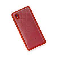 Newface Samsung Galaxy A01 Core Kılıf Miami Şeffaf Silikon - Kırmızı