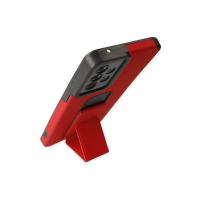 Newface Samsung Galaxy A33 5G Kılıf Mega Standlı Silikon - Kırmızı