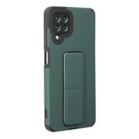 Newface Samsung Galaxy A22 Kılıf Mega Standlı Silikon - Yeşil