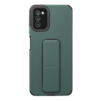 Newface Samsung Galaxy A03S Kılıf Mega Standlı Silikon - Yeşil