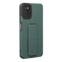 Newface Samsung Galaxy A03S Kılıf Mega Standlı Silikon - Yeşil