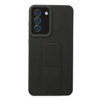 Newface Samsung Galaxy S21 FE Kılıf Mega Standlı Silikon - Siyah