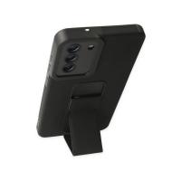 Newface Samsung Galaxy S21 FE Kılıf Mega Standlı Silikon - Siyah