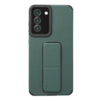 Newface Samsung Galaxy S21 FE Kılıf Mega Standlı Silikon - Yeşil