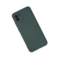 Newface Samsung Galaxy A03 Kılıf Nano içi Kadife Silikon - Koyu Yeşil