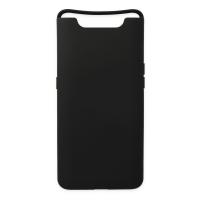 Newface Samsung Galaxy A80 Kılıf Nano içi Kadife Silikon - Siyah