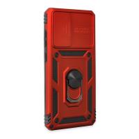 Newface Samsung Galaxy A52 Kılıf Pars Lens Yüzüklü Silikon - Kırmızı