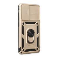 Newface Samsung Galaxy A52 Kılıf Pars Lens Yüzüklü Silikon - Gold