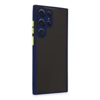 Newface Samsung Galaxy S22 Ultra Kılıf Montreal Silikon Kapak - Lacivert