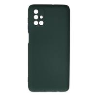 Newface Samsung Galaxy M51 Kılıf Nano içi Kadife Silikon - Koyu Yeşil