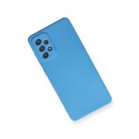 Newface Samsung Galaxy A72 Kılıf Nano içi Kadife Silikon - Mavi