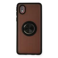 Newface Samsung Galaxy A01 Core Kılıf Montreal Yüzüklü Silikon Kapak - Siyah