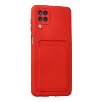 Newface Samsung Galaxy A12 Kılıf Kelvin Kartvizitli Silikon - Kırmızı