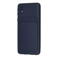 Newface Samsung Galaxy A01 Core Kılıf Kelvin Kartvizitli Silikon - Lacivert