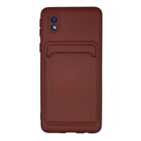Newface Samsung Galaxy A01 Core Kılıf Kelvin Kartvizitli Silikon - Bordo