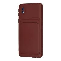 Newface Samsung Galaxy A01 Core Kılıf Kelvin Kartvizitli Silikon - Bordo