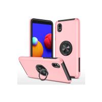 Newface Samsung Galaxy A01 Core Kılıf Elit Yüzüklü Kapak - Pembe