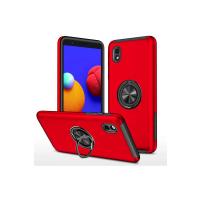 Newface Samsung Galaxy A01 Core Kılıf Elit Yüzüklü Kapak - Kırmızı