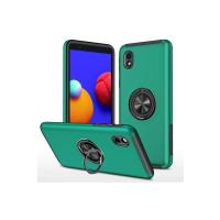 Newface Samsung Galaxy A01 Core Kılıf Elit Yüzüklü Kapak - Yeşil