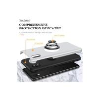 Newface Samsung Galaxy A01 Core Kılıf Elit Yüzüklü Kapak - Gümüş