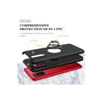 Newface Samsung Galaxy A02S Kılıf Elit Yüzüklü Kapak - Siyah