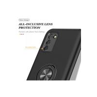 Newface Samsung Galaxy A02S Kılıf Elit Yüzüklü Kapak - Siyah