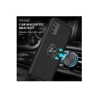 Newface Samsung Galaxy A02S Kılıf Elit Yüzüklü Kapak - Siyah