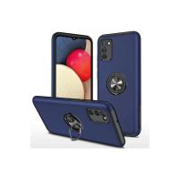 Newface Samsung Galaxy A02S Kılıf Elit Yüzüklü Kapak - Lacivert