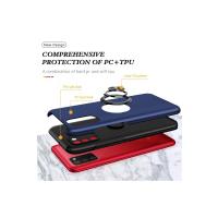 Newface Samsung Galaxy A02S Kılıf Elit Yüzüklü Kapak - Lacivert